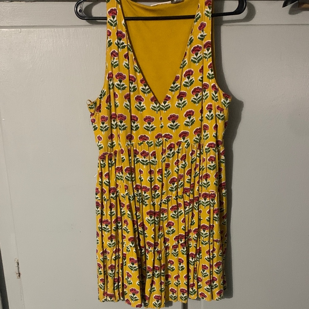 Sincerely Jules Yellow Floral Midi Dress